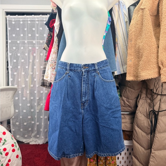 brittania Pants - Y2K Blue Baggy Denim Women's Shorts